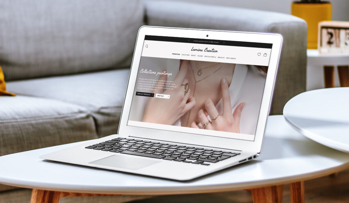 Site e-commerce fictif pour une marque de bijoux