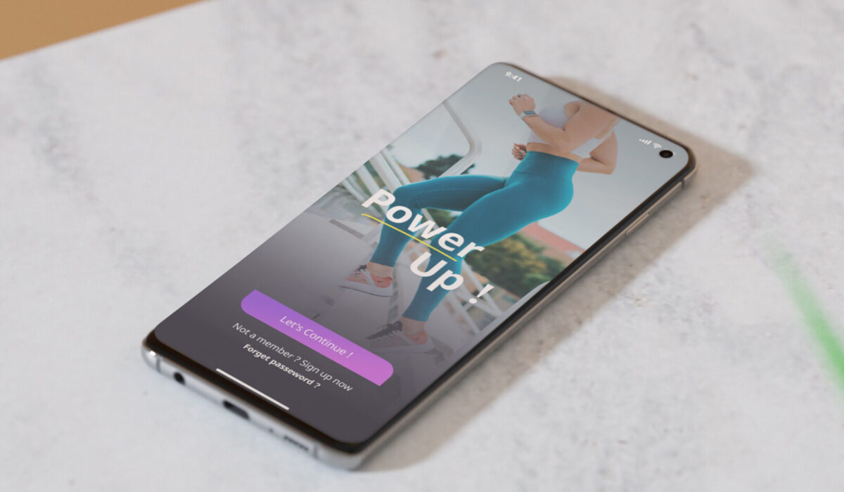 Application fictive pour des exercices de yoga