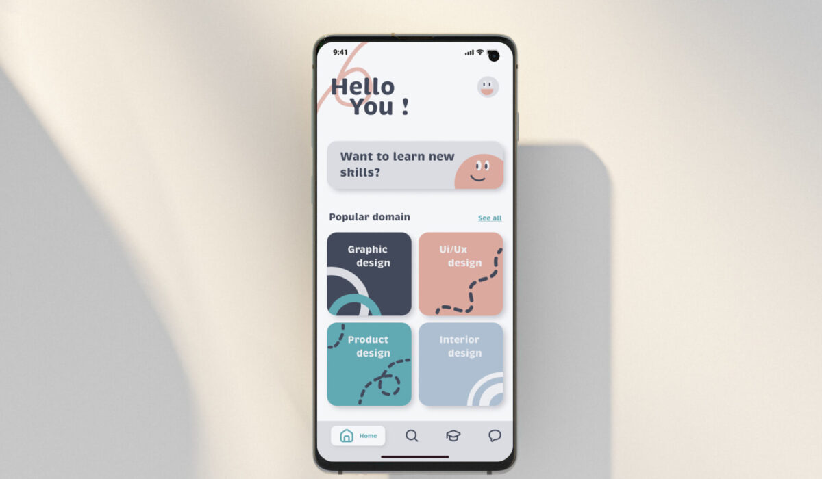 Application fictive donnant des missions pour les designers